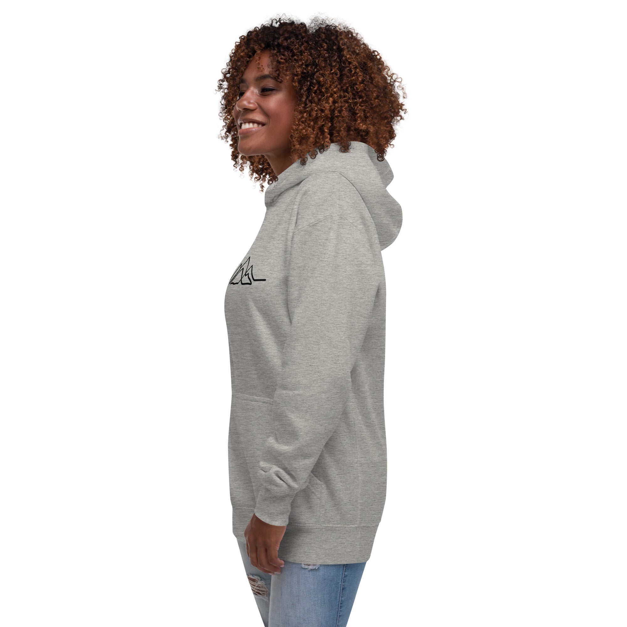 Unisex Hoodie - Single Line Mountain