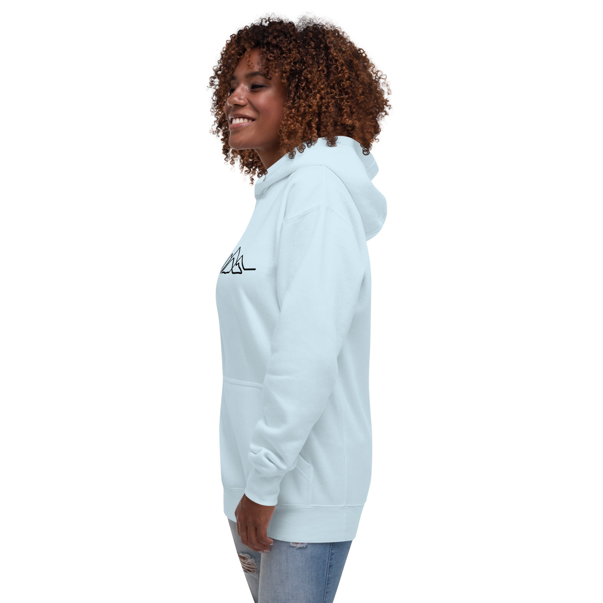 Unisex Hoodie - Single Line Mountain