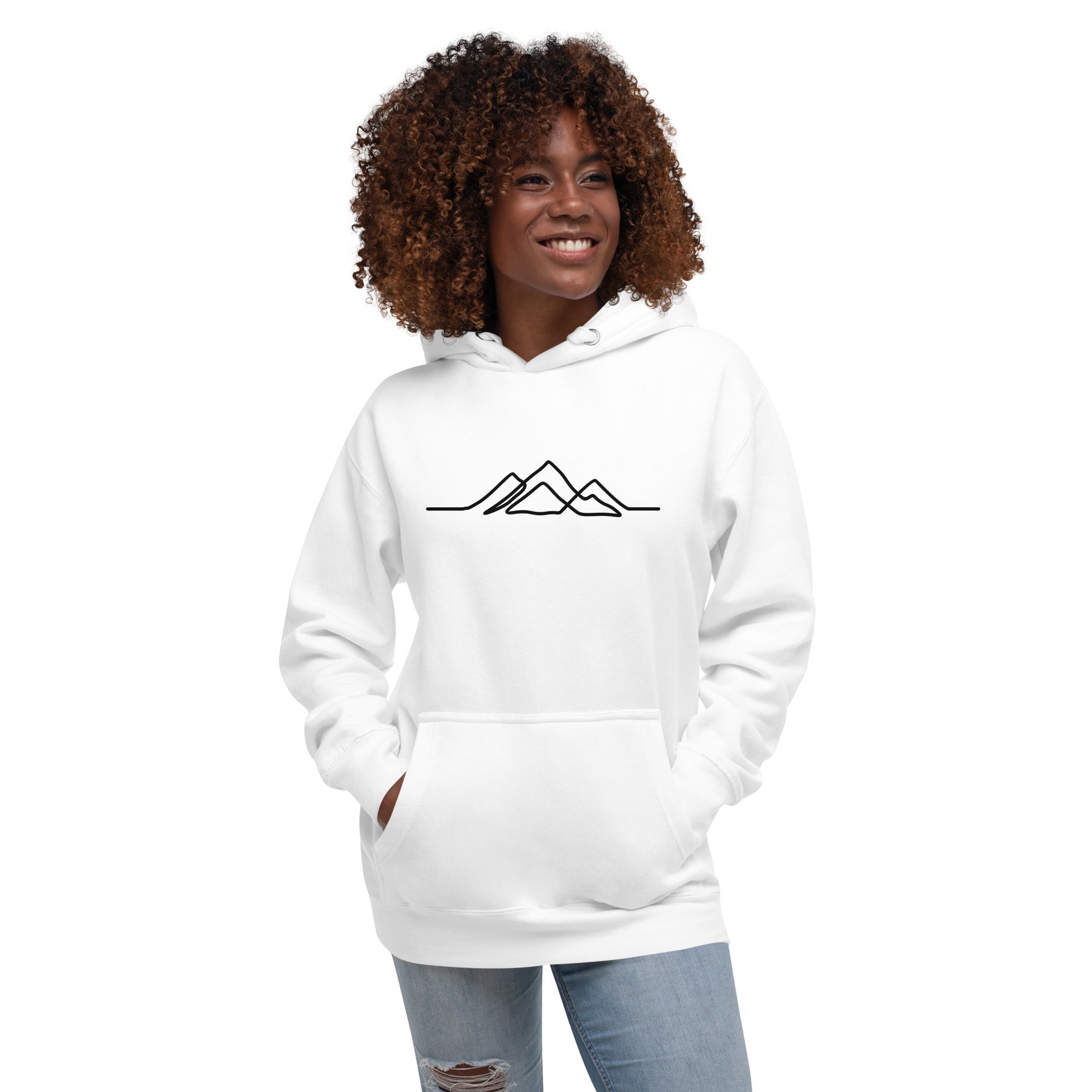 Unisex Hoodie - Single Line Mountain
