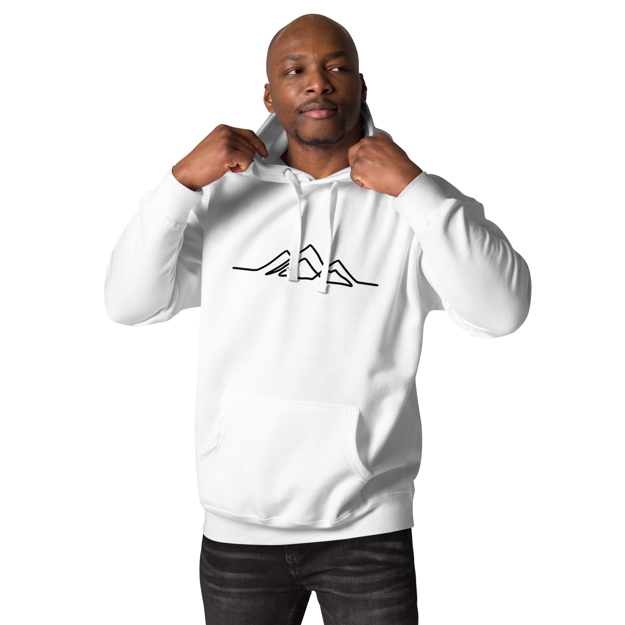 Unisex Hoodie - Single Line Mountain