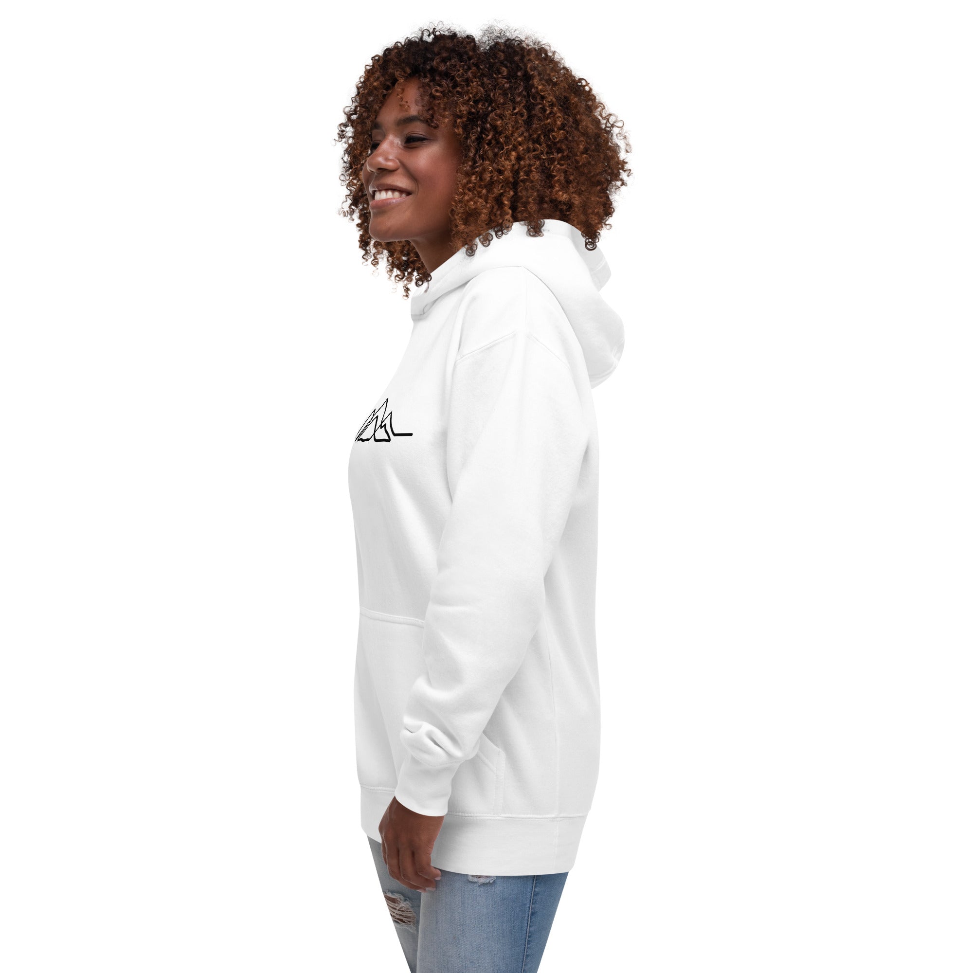 Unisex Hoodie - Single Line Mountain