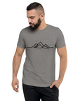 Mens Single Line Mountain Design Tee