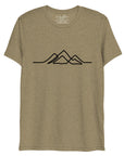 Mens Single Line Mountain Design Tee