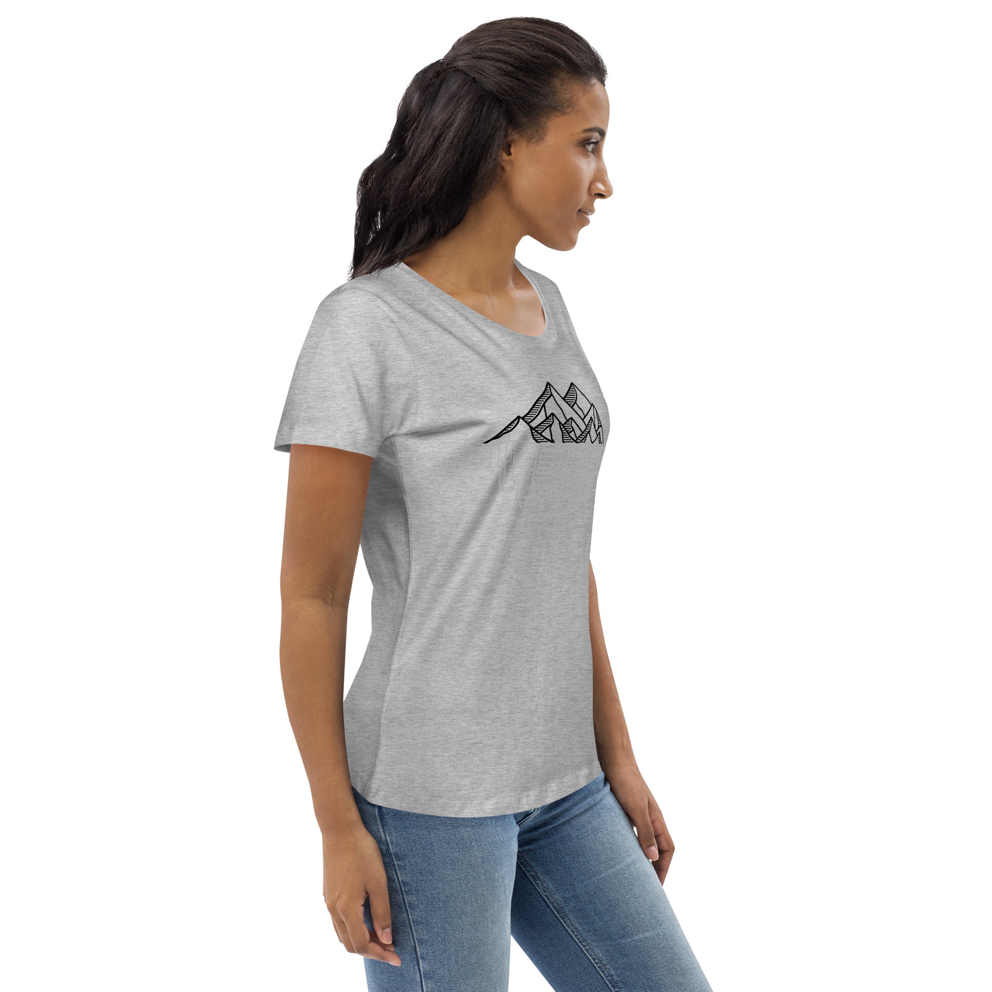 Women's fitted eco tee - Mountain Cityscape