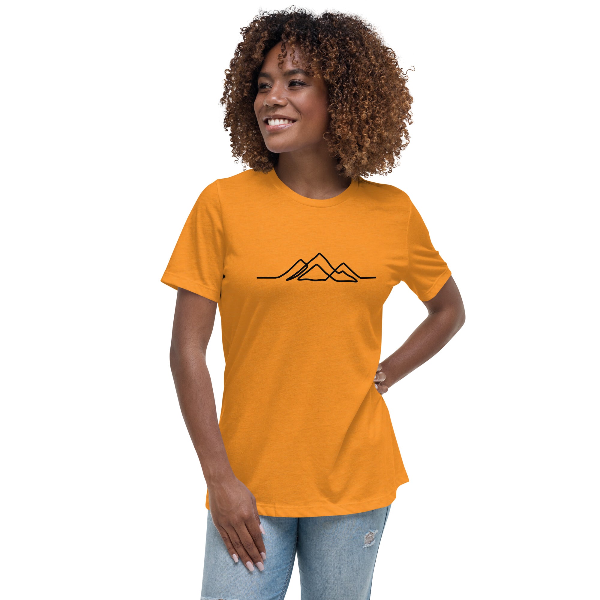 Women's Single Line Mountain Relaxed Tee
