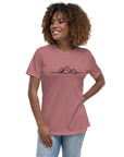 Women's Single Line Mountain Relaxed Tee