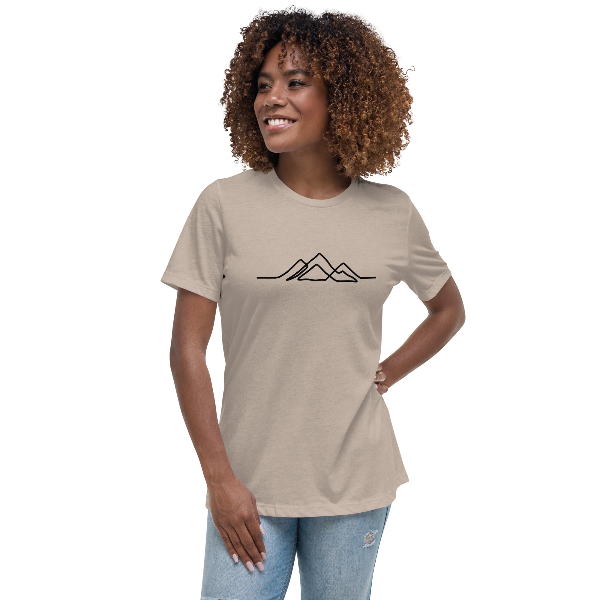Women's Single Line Mountain Relaxed Tee