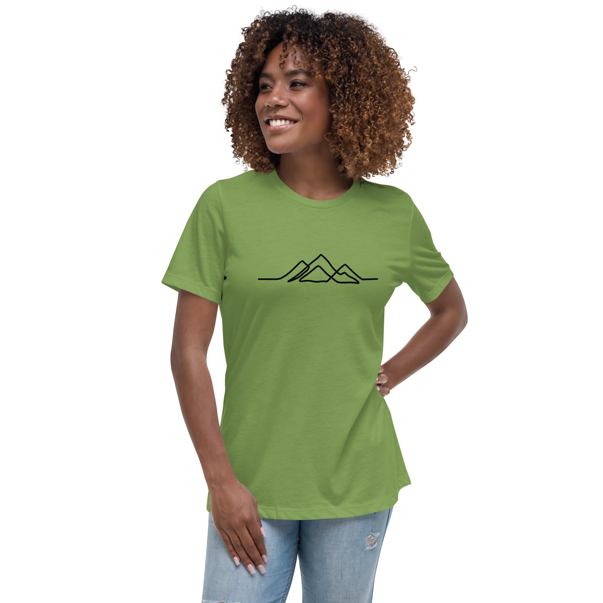 Women's Single Line Mountain Relaxed Tee