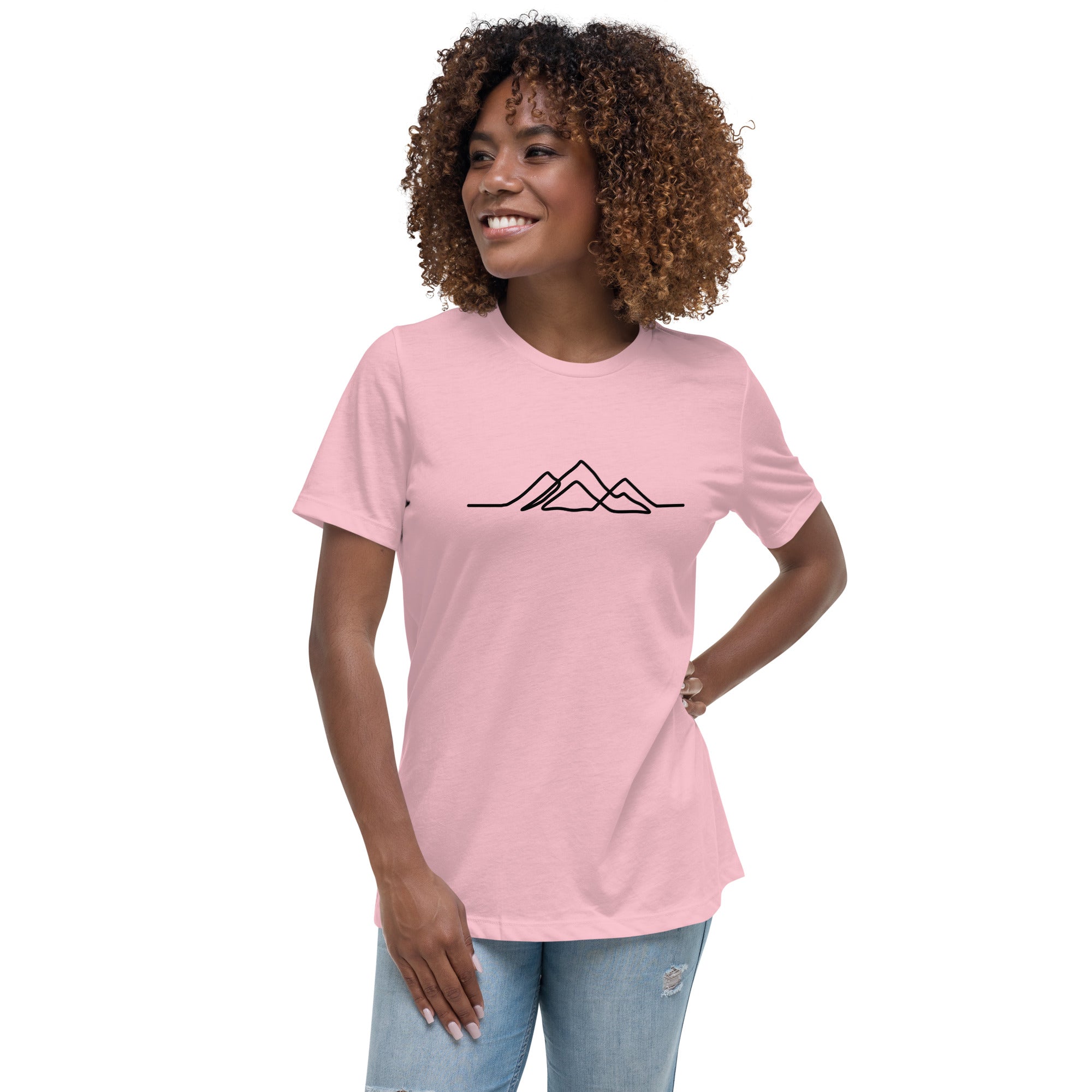 Women's Single Line Mountain Relaxed Tee
